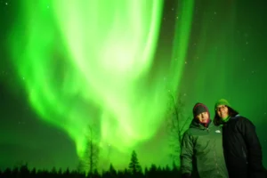 Auroras boreales en pareja