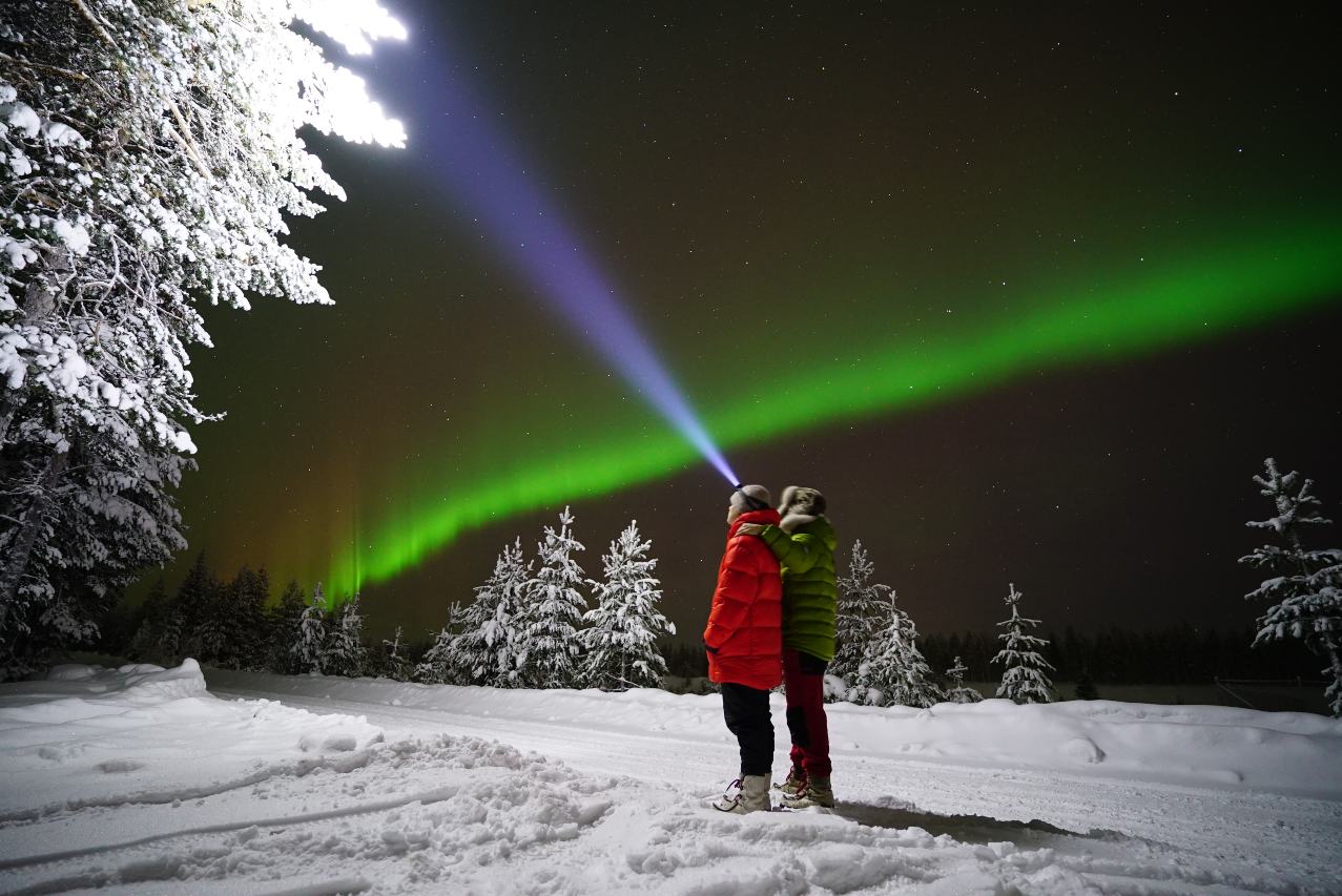 Auroras boreales en Rovaniemi con guia español