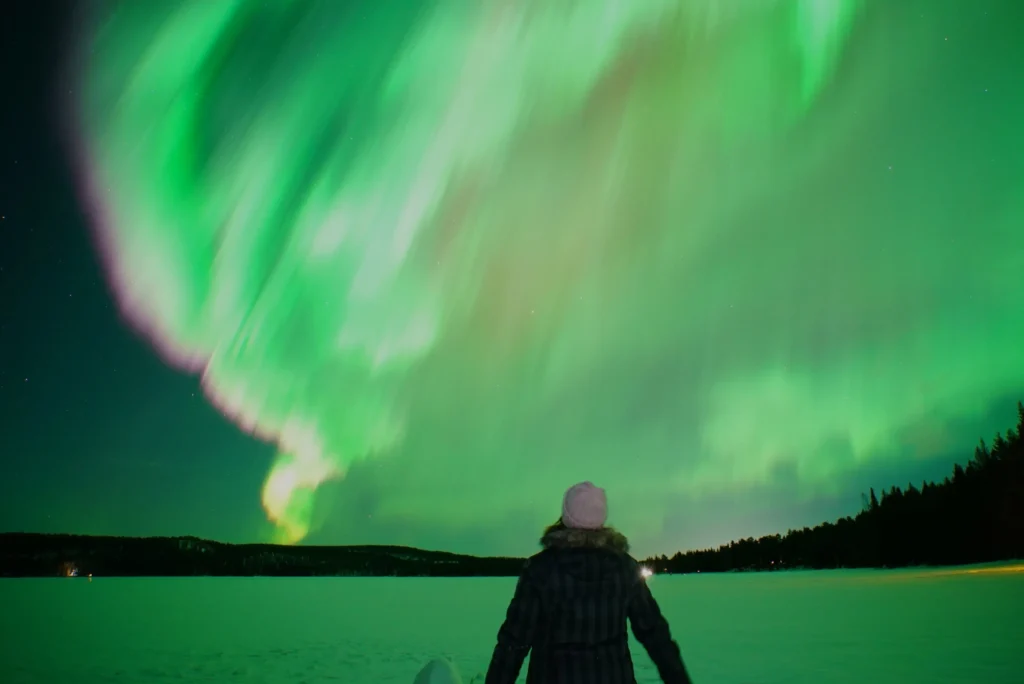 Disfrutando de las auroras boreales